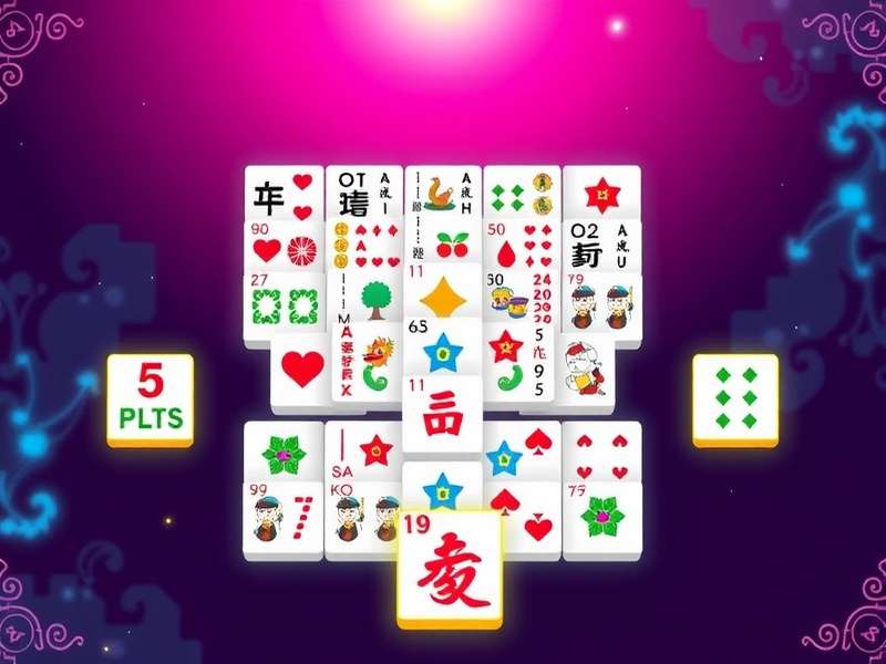 Traditional Mahjong tiles arranged in Indian style with intricate patterns