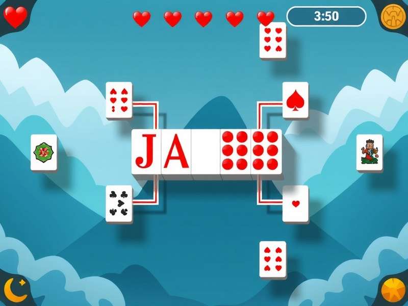 Mahjong Game App interface showing tile matching gameplay