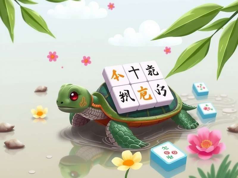 Mahjong Turtle tiles arranged in defensive turtle shell formation