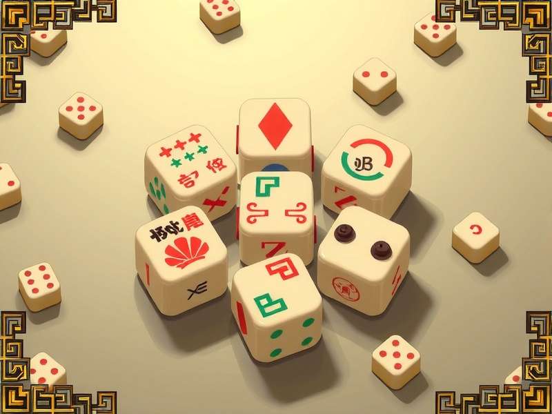 Beautifully arranged Mahjong tiles on a wooden table