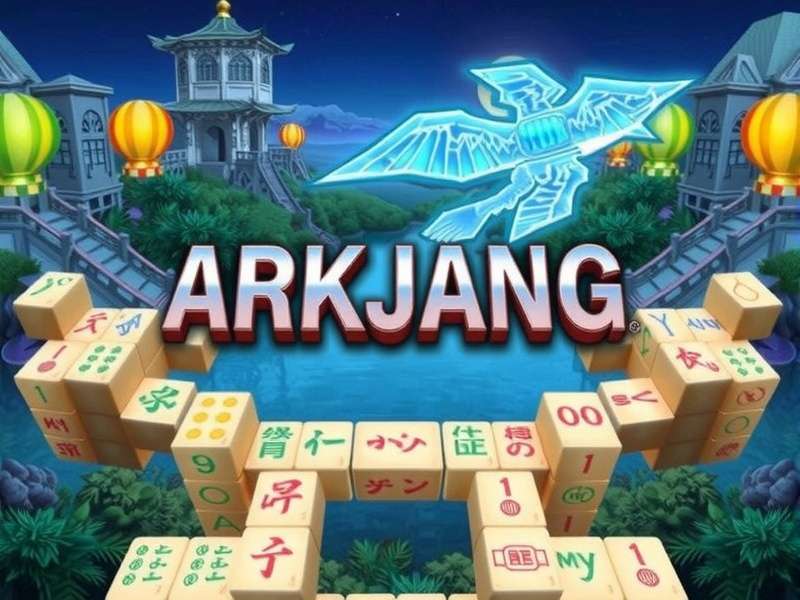 Mahjong tiles arranged in a traditional Indian setting