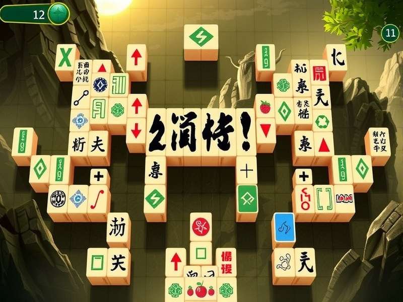 Beautifully arranged traditional and modern Mahjong tiles on a wooden table