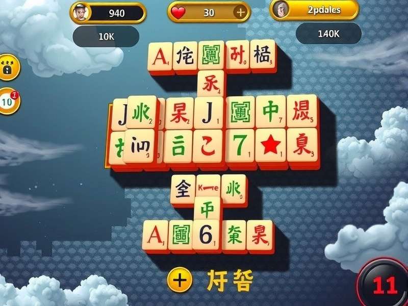 Diagram showing Mahjong Solitaire strategy with tile layers