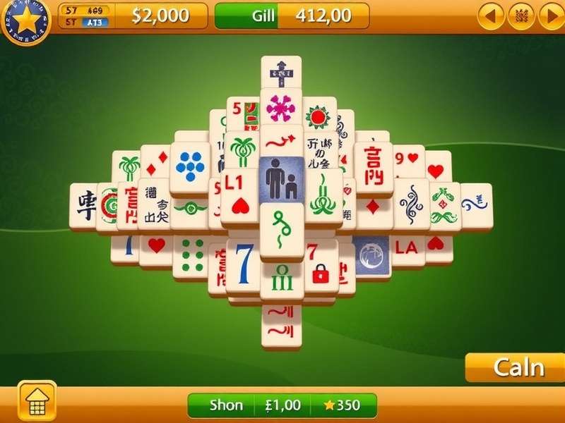 Beautiful set of traditional Mahjong tiles arranged for a game