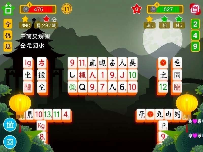 A group of Indian friends playing Mahjong tiles on a wooden table, with chai cups nearby