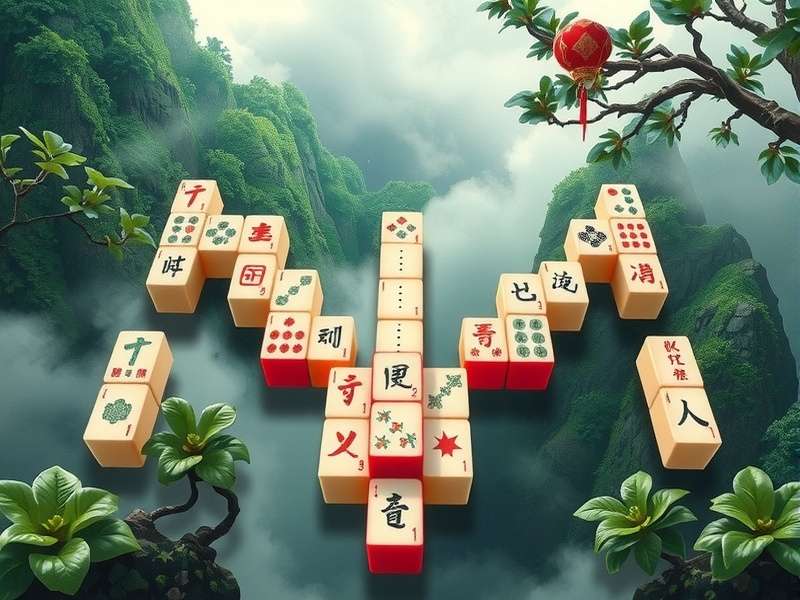 Mahjong tiles set including Bamboo, Characters, Dots, Winds and Dragons