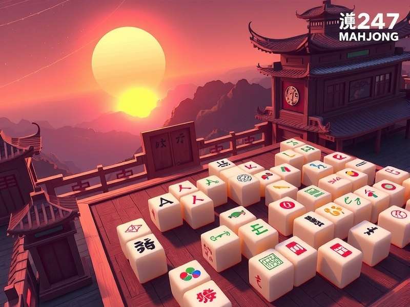 Mahjong Chain hero image showing Mahjong tiles arranged in a chain pattern with Indian cultural motifs