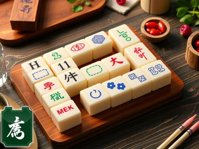 A premium Mahjong game set with intricately designed tiles, displayed on a green velvet cloth — perfect for Indian homes and clubs.