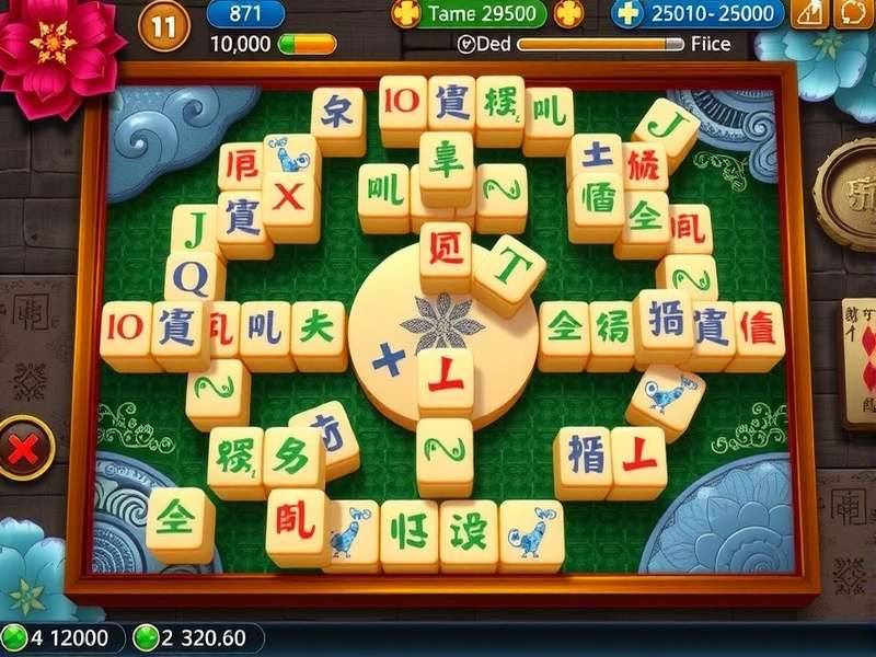 A beautifully arranged Mahjong Set Nz with ivory tiles, bamboo backings, and wooden rack on a green felt table