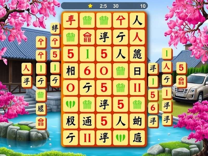 Mahjong Tiles Connect game board with colorful tiles arranged in traditional layout