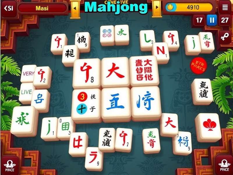 Mahjong tiles arranged in a traditional layout with bamboo, characters, and honour tiles