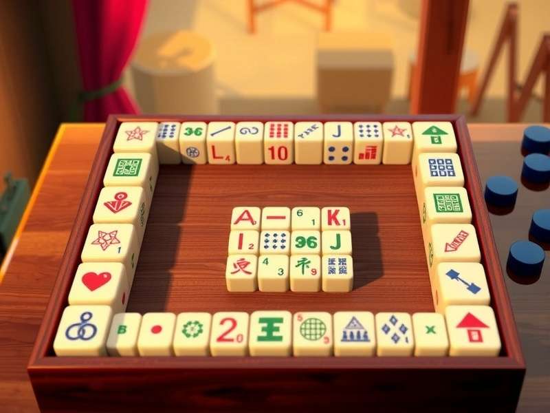Exquisite American Mahjong Set with colorful tiles, Jokers, and wooden rack — perfect for Indian players