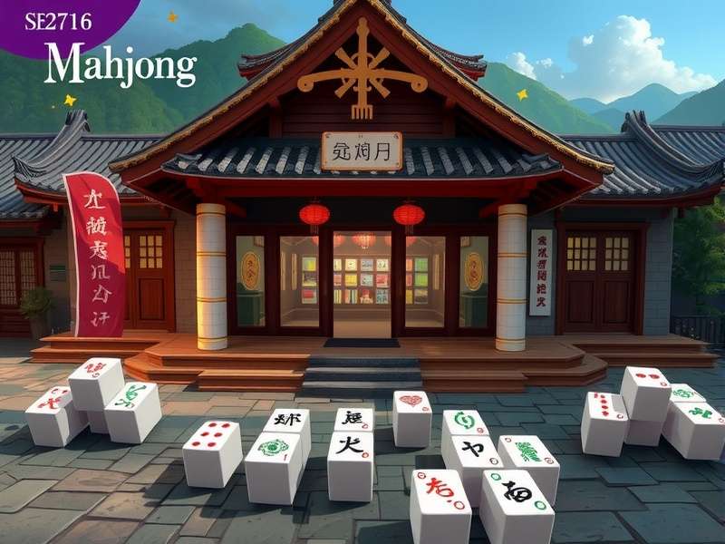 Mahjong tiles arranged in a classic game setup at playmahjongindia.com